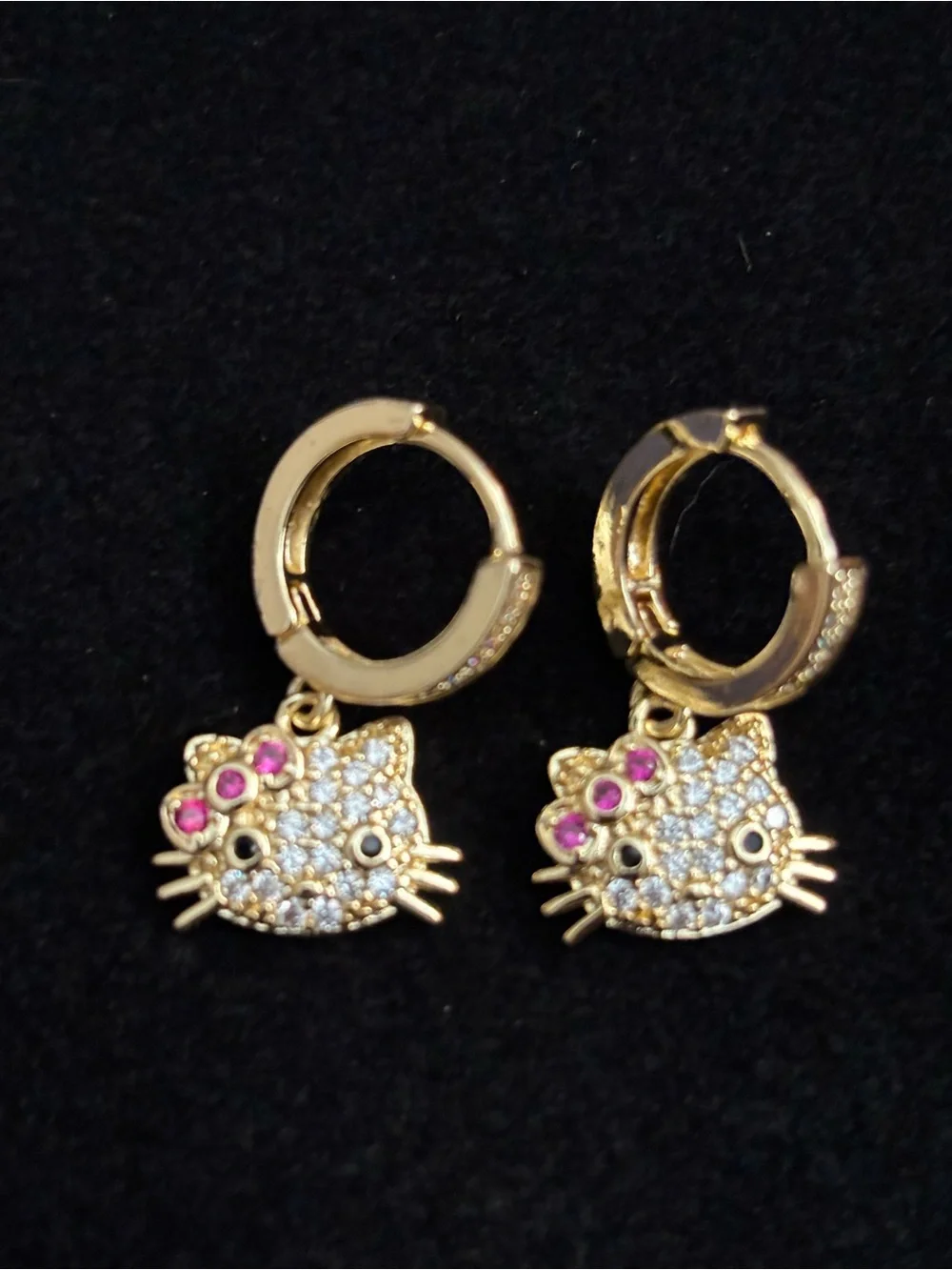 Gold Plated Hello Kitty earrings